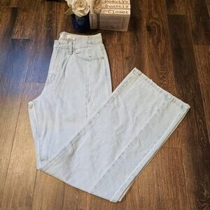 Kancan 90s Flare Jeans Light Blue Wash Retro Ultra High Rise Jeans 28